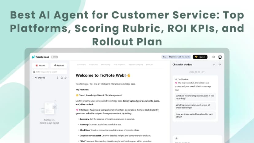 Best AI Agent for Customer Service: Top Platforms, Scoring Rubric, ROI KPIs, and Rollout Plan