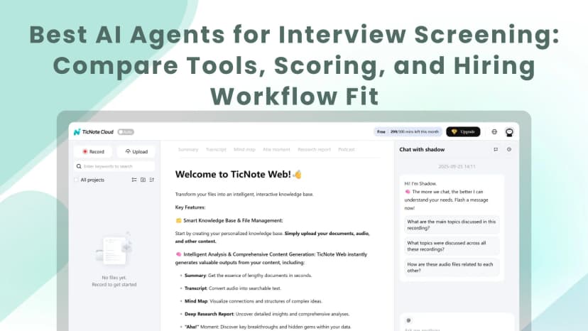 Best AI Agents for Interview Screening: Compare Tools, Scoring, and Hiring Workflow Fit