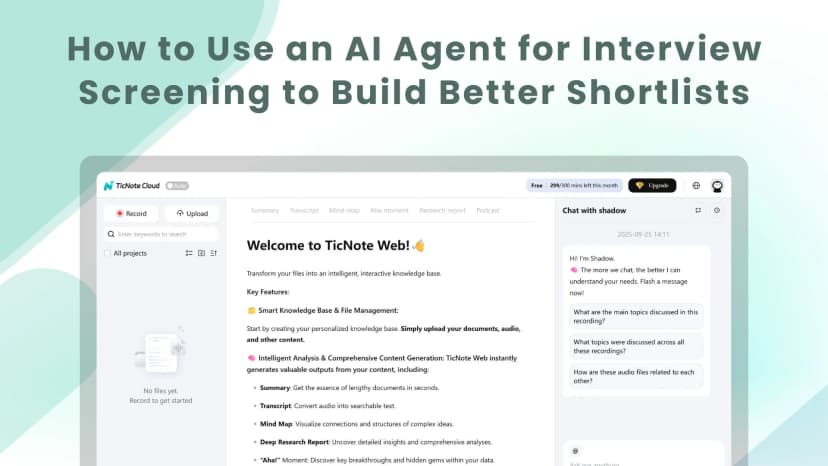 How to Use an AI Agent for Interview Screening to Build Better Shortlists