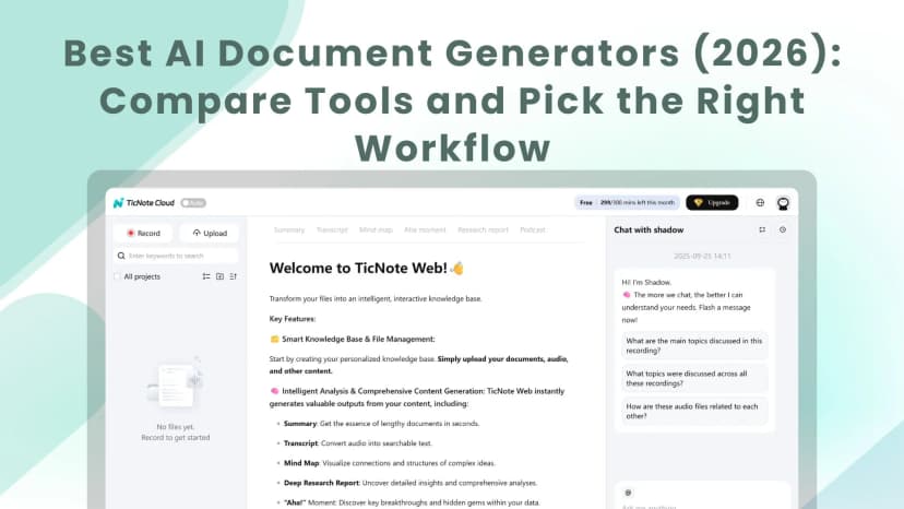 Best AI Document Generators (2026): Compare Tools and Pick the Right Workflow
