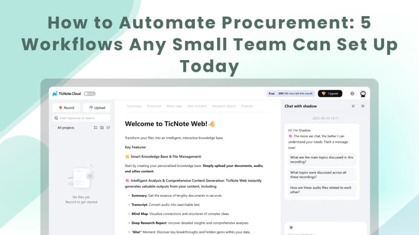 How to Automate Procurement: 5 Workflows Any Small Team Can Set Up Today