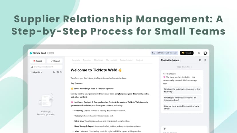 Supplier Relationship Management: A Step-by-Step Process for Small Teams