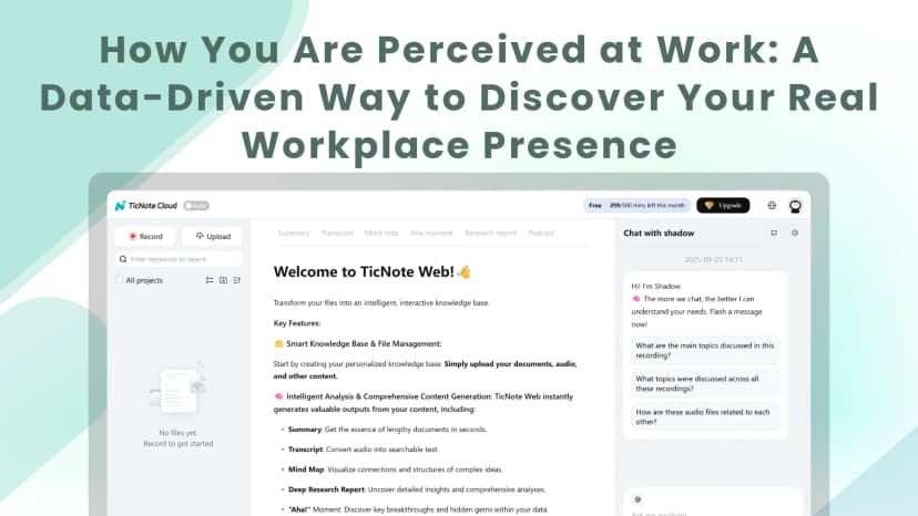 How You Are Perceived at Work: A Data-Driven Way to Discover Your Real Workplace Presence