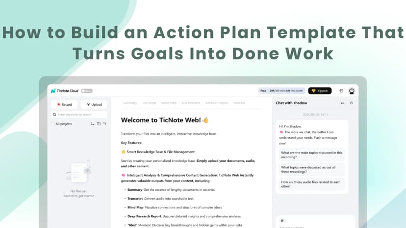 How to Build an Action Plan Template That Turns Goals Into Done Work
