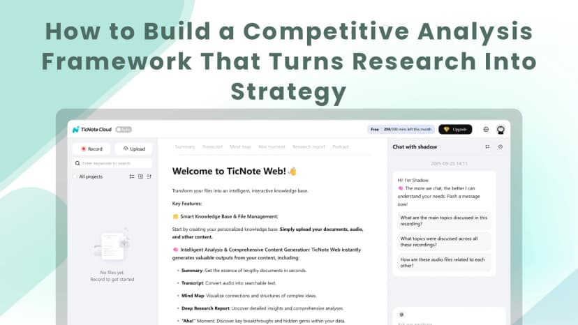 How to Build a Competitive Analysis Framework That Turns Research Into Strategy