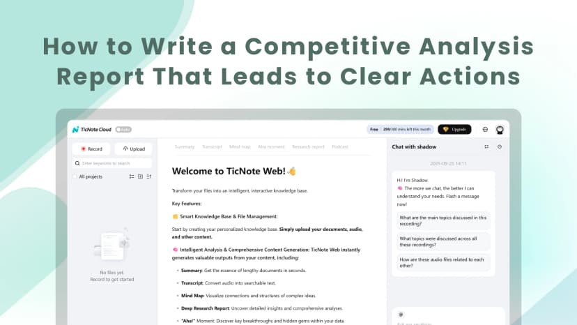 How to Write a Competitive Analysis Report That Leads to Clear Actions