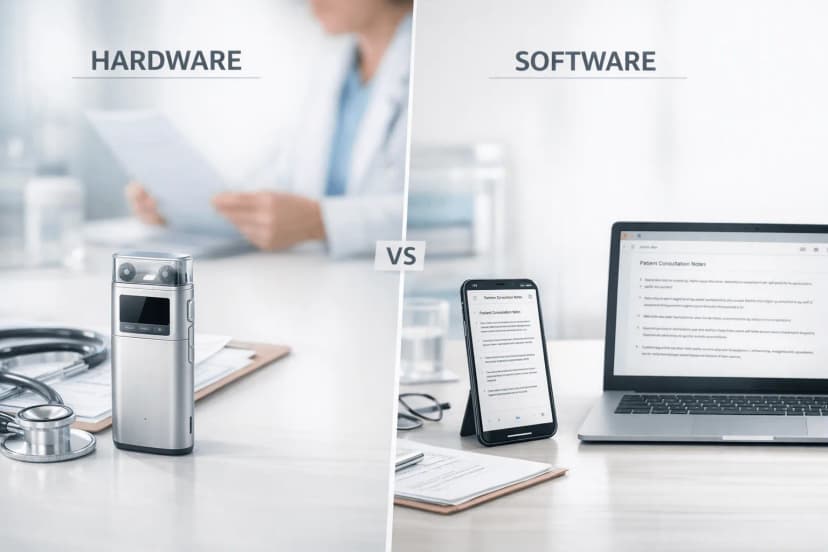 AI Note Taker for Clinical Documentation: Hardware vs Software Reviews for Clinicians