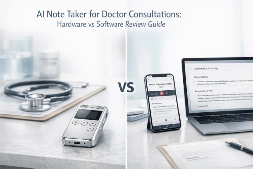 AI Note Taker for Doctor Consultations: Hardware vs Software Review Guide