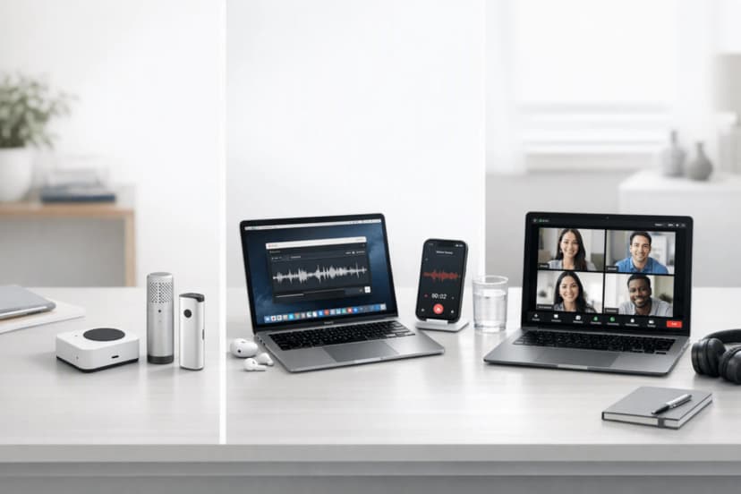 6 AI Note Taker Tools for Zoom: Hardware vs Bot-Free vs Native Zoom