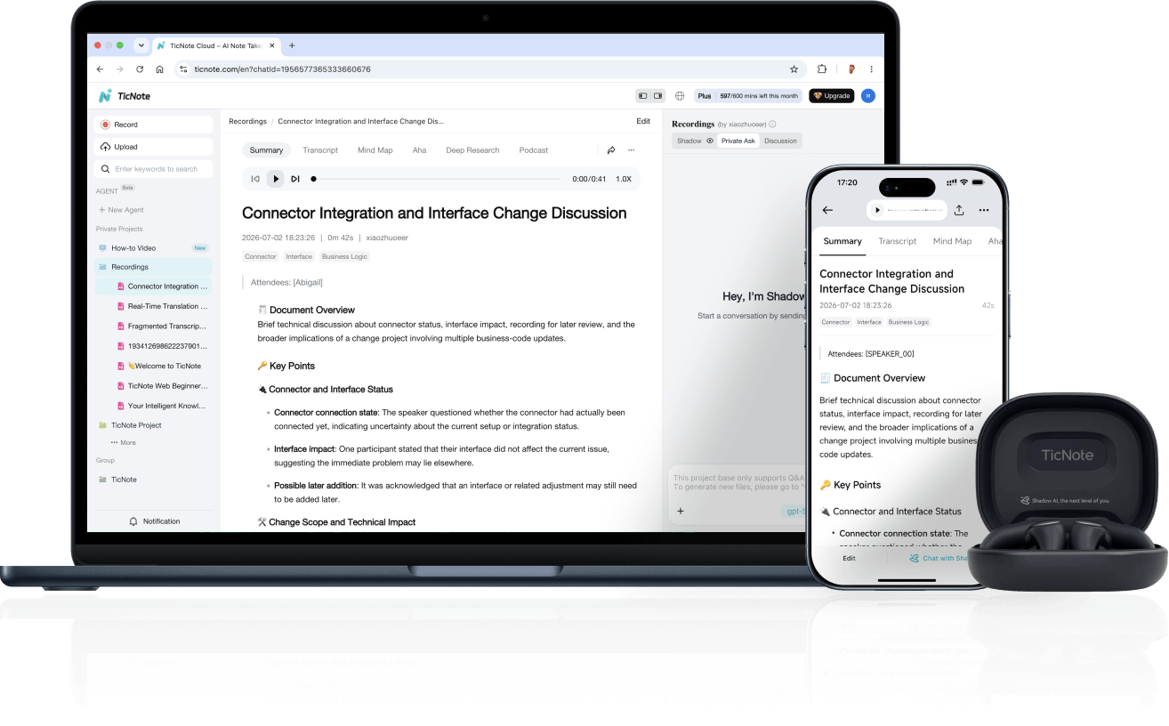 TicNote Plus plan