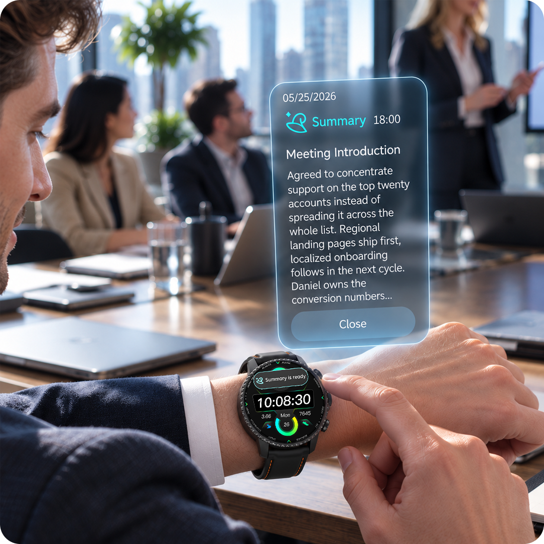 TicNote Watch feature showcase 5